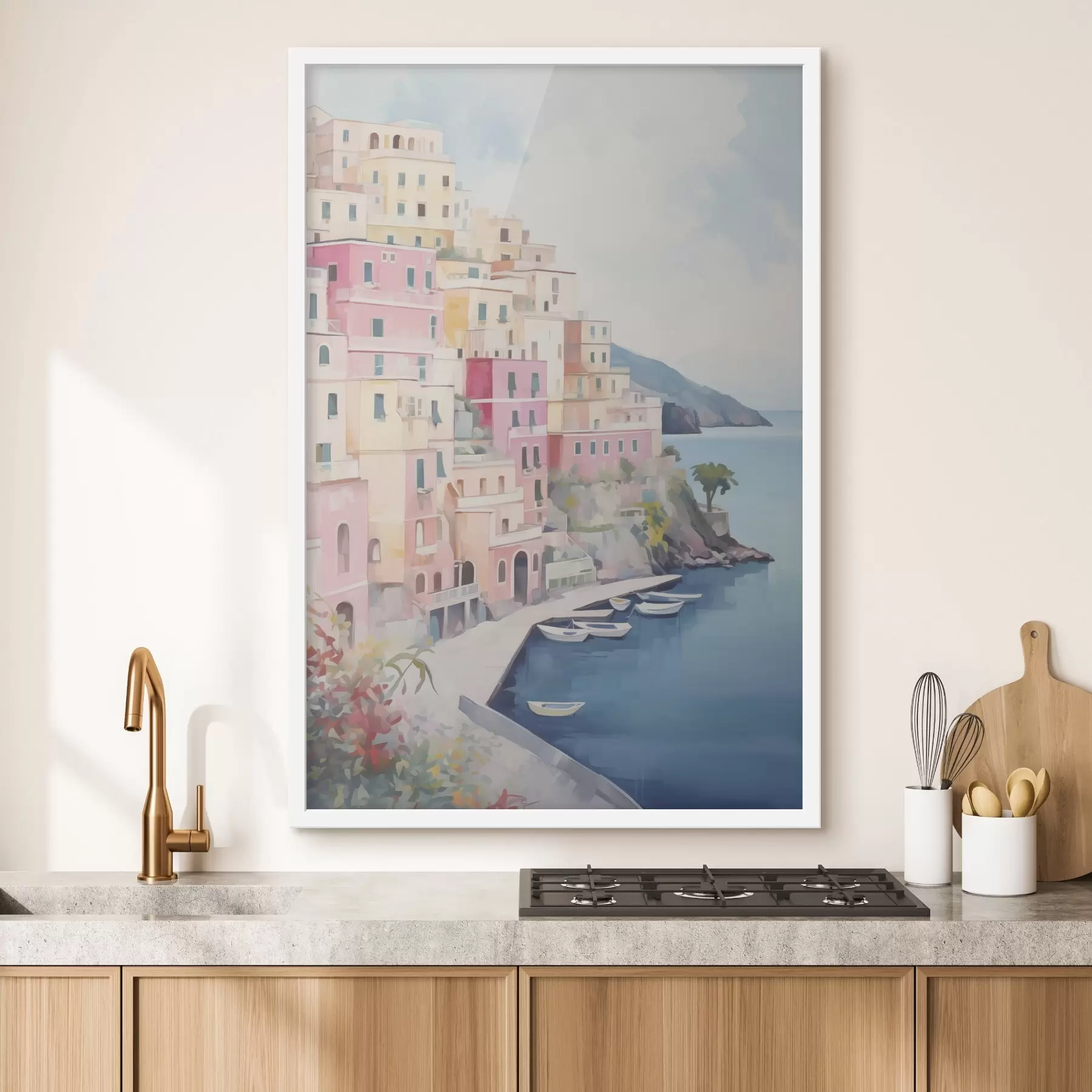 Papier peint Maisons rêvant de la mer f46066