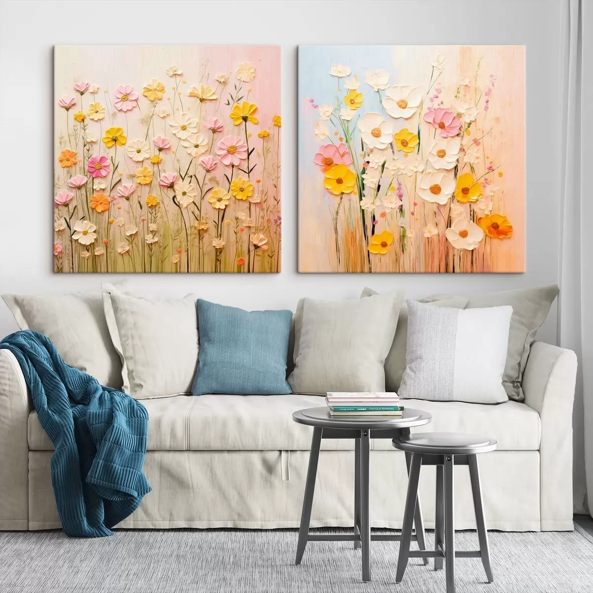 Tableau Fleurs des champs peintes à l'huile m00710