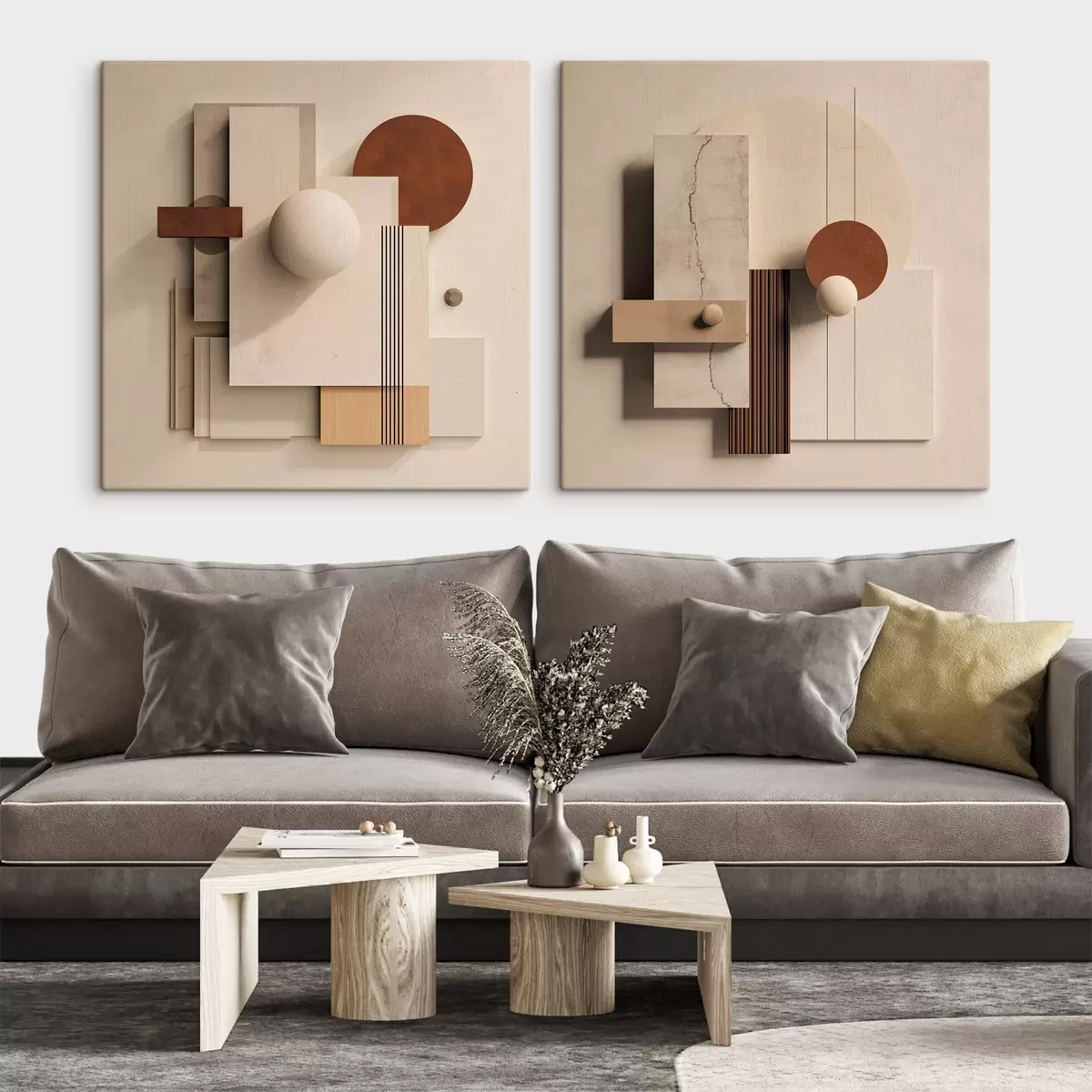 Tableau Géométrie et abstraction dans le style minimaliste m00743