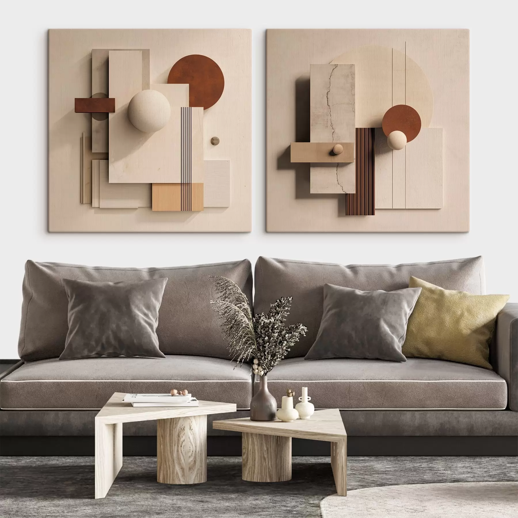 Tableau Géométrie et abstraction dans le style minimaliste m00743