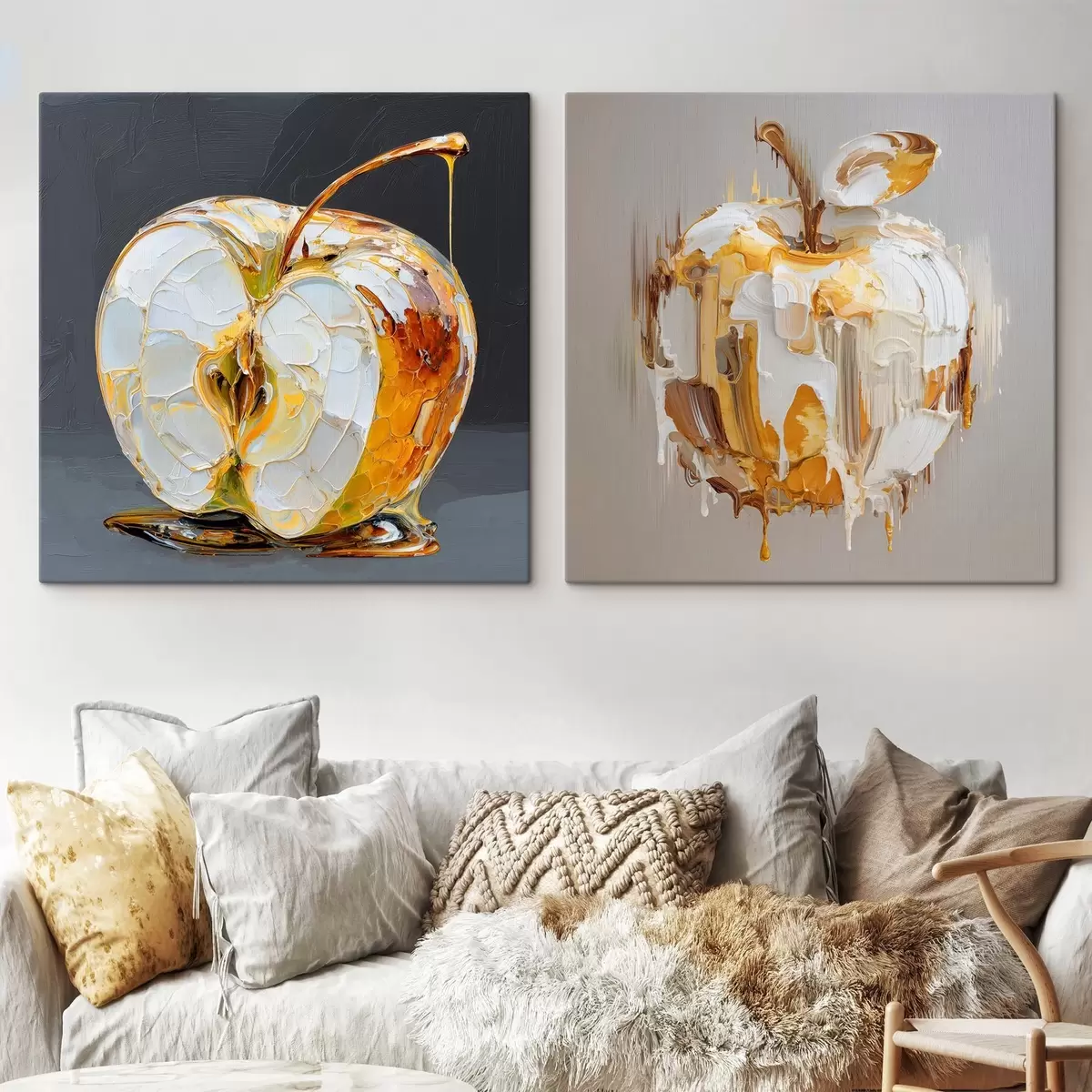 Tableau Abstraction avec pomme dans une interprétation moderne m00746