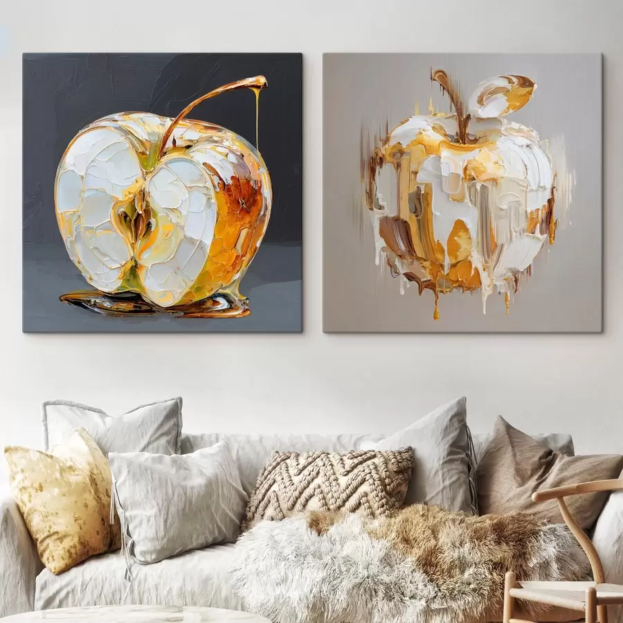Tableau Abstraction avec pomme dans une interprétation moderne m00746