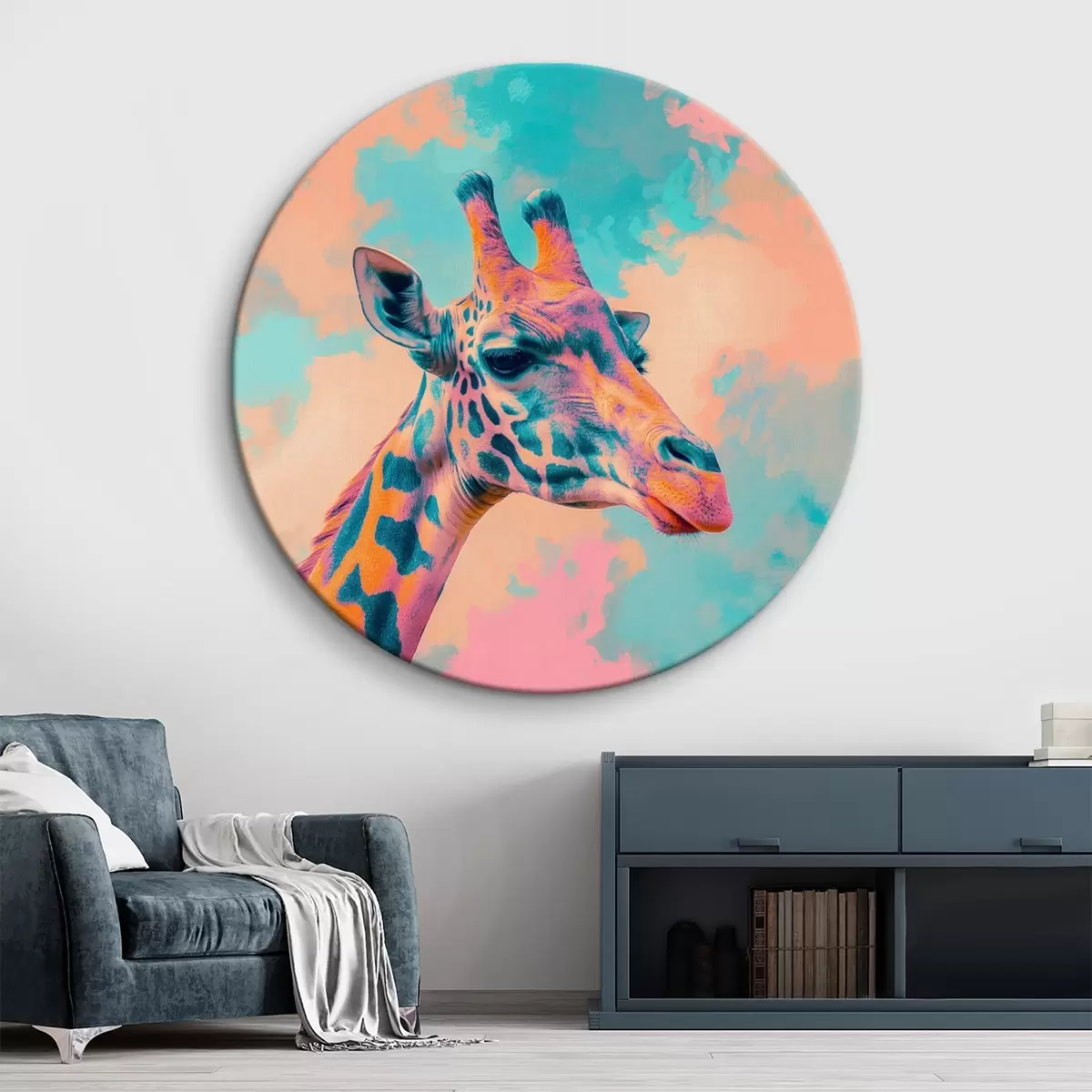 Tableaux rondes Girafe r46037