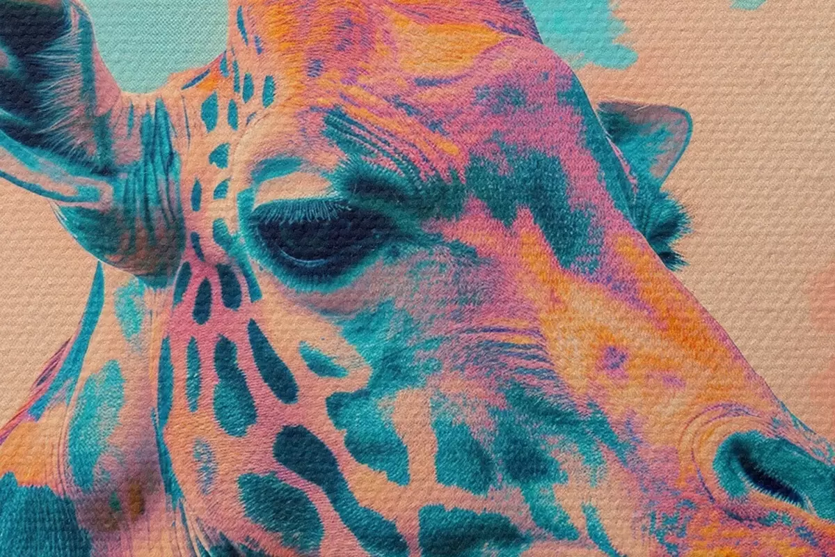 Tableaux rondes Girafe r46037