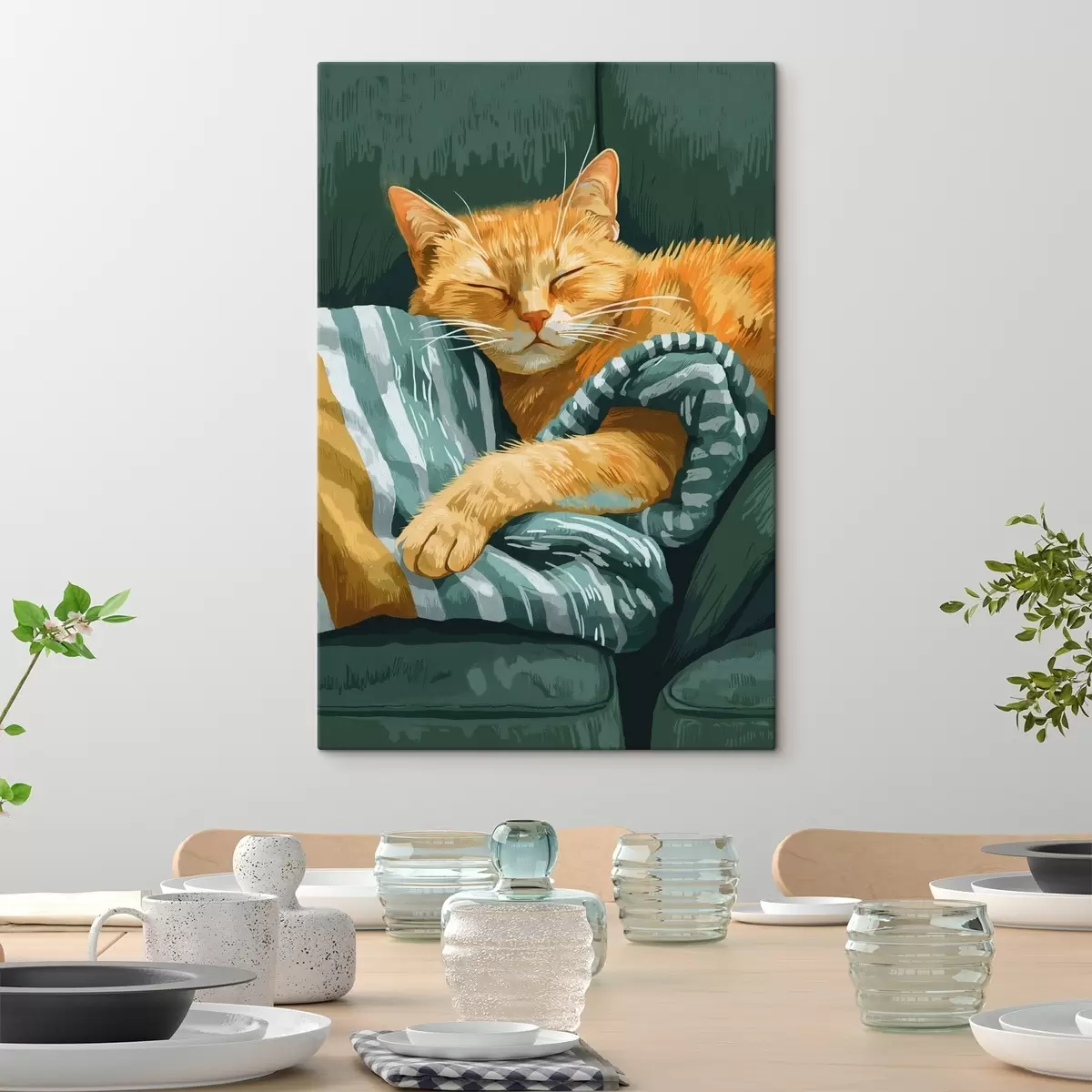 Tableau Repos du chat s46055