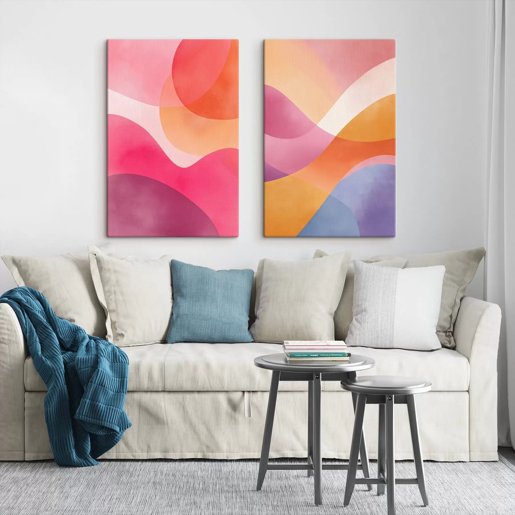 Tableau Vagues abstraites m00807