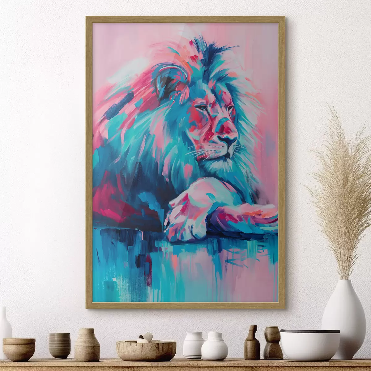 Poster Lion et tendresse f46034