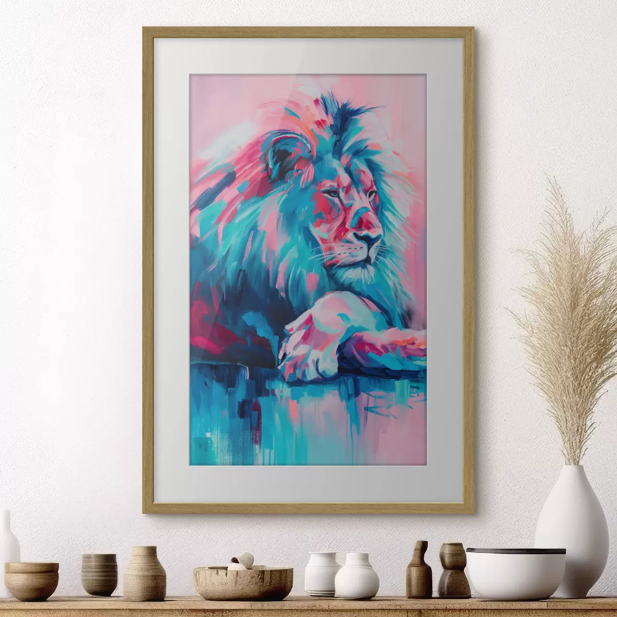 Poster Lion et tendresse f46034