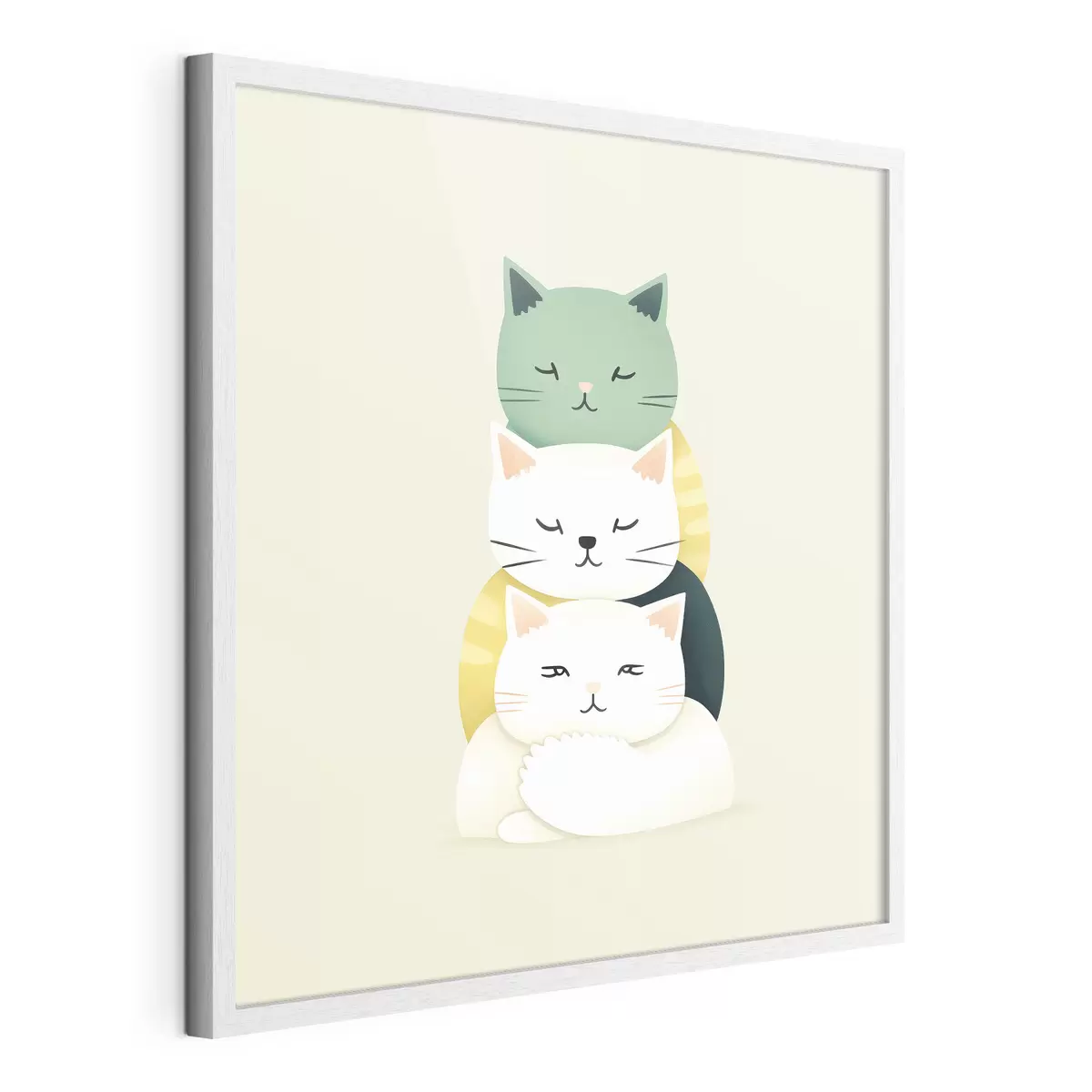 Poster Composition de trois chats dans un style animé f45734