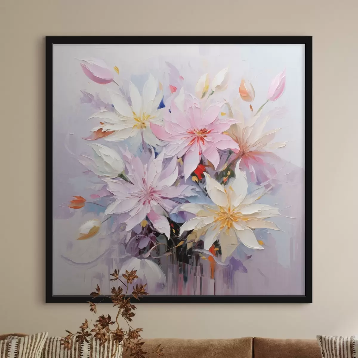 Poster Bouquet de fleurs dans le style peinture à l'huile f45738