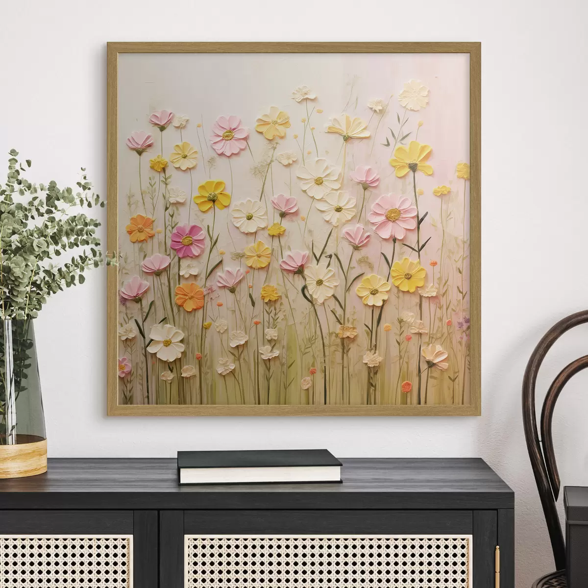 Poster Champ de fleurs en peinture à l'huile f45739