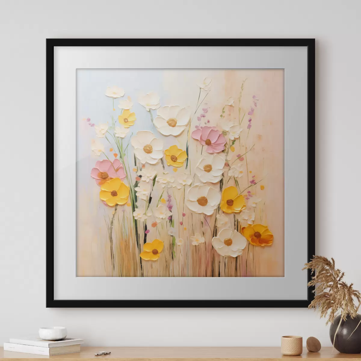 Poster Abstraction printanière avec des éléments picturaux f45740