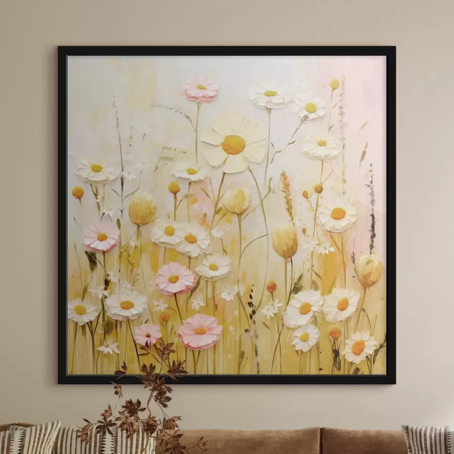Papier peint Fleurs des champs peintes à l'huile f45741