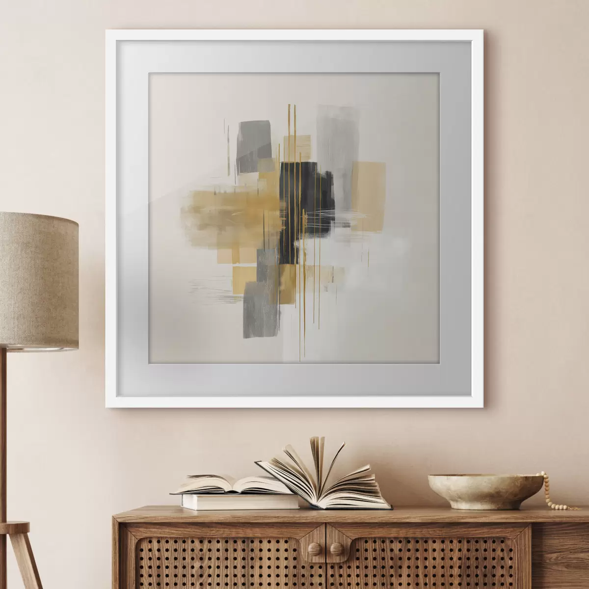 Poster Verticales de l'espace dans un style abstrait graphique f45850