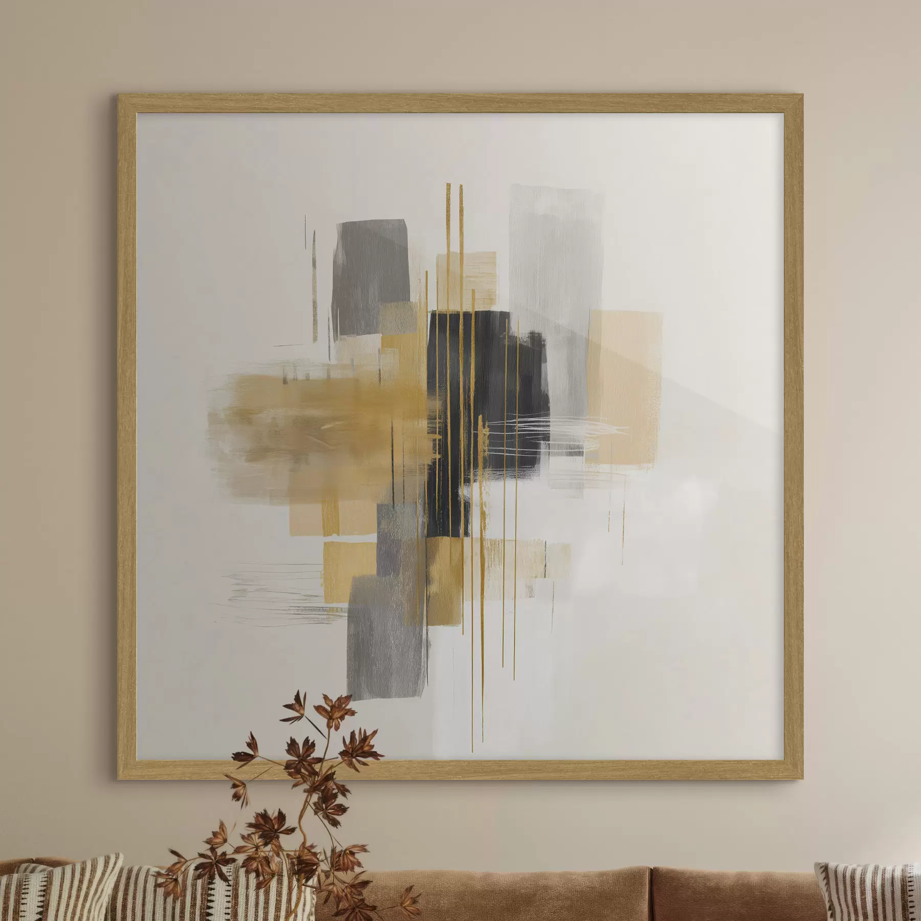 Papier peint Verticales de l'espace dans un style abstrait graphique f45850
