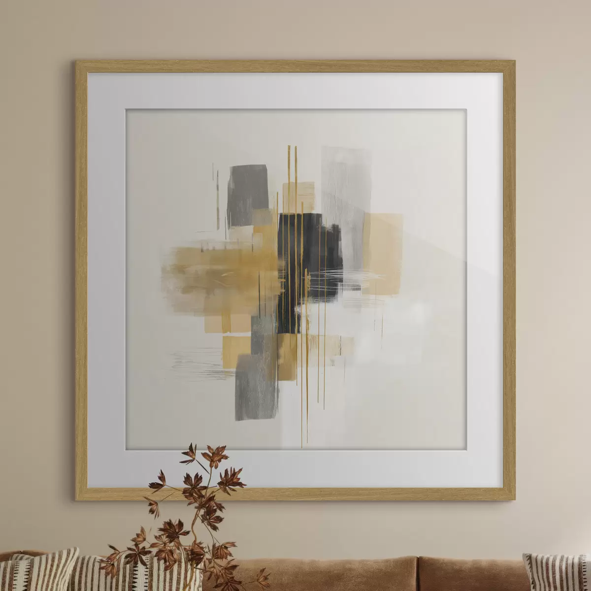 Poster Verticales de l'espace dans un style abstrait graphique f45850