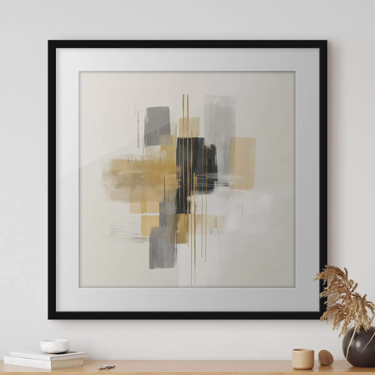 Poster Verticales de l'espace dans un style abstrait graphique f45850
