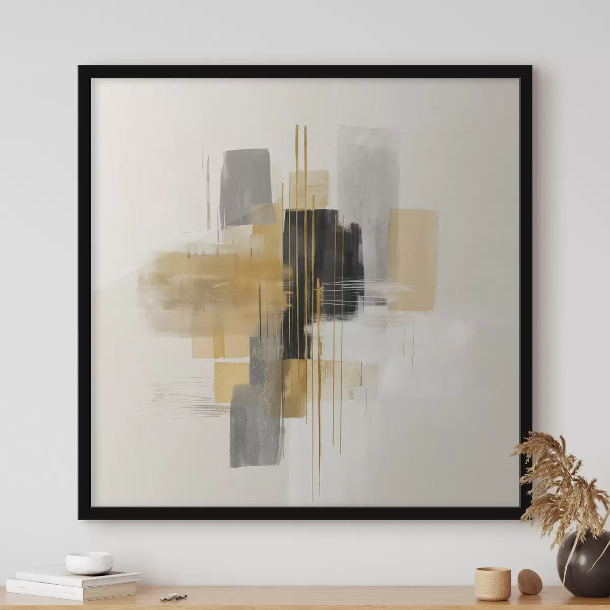 Poster Verticales de l'espace dans un style abstrait graphique f45850