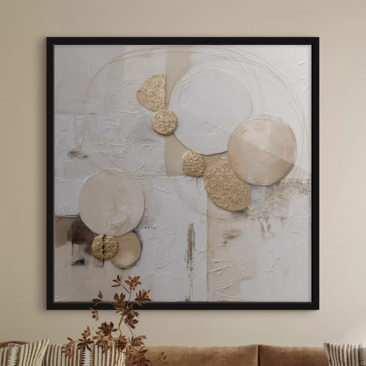 Poster Abstraction dans le style pictural volumétrique f45852