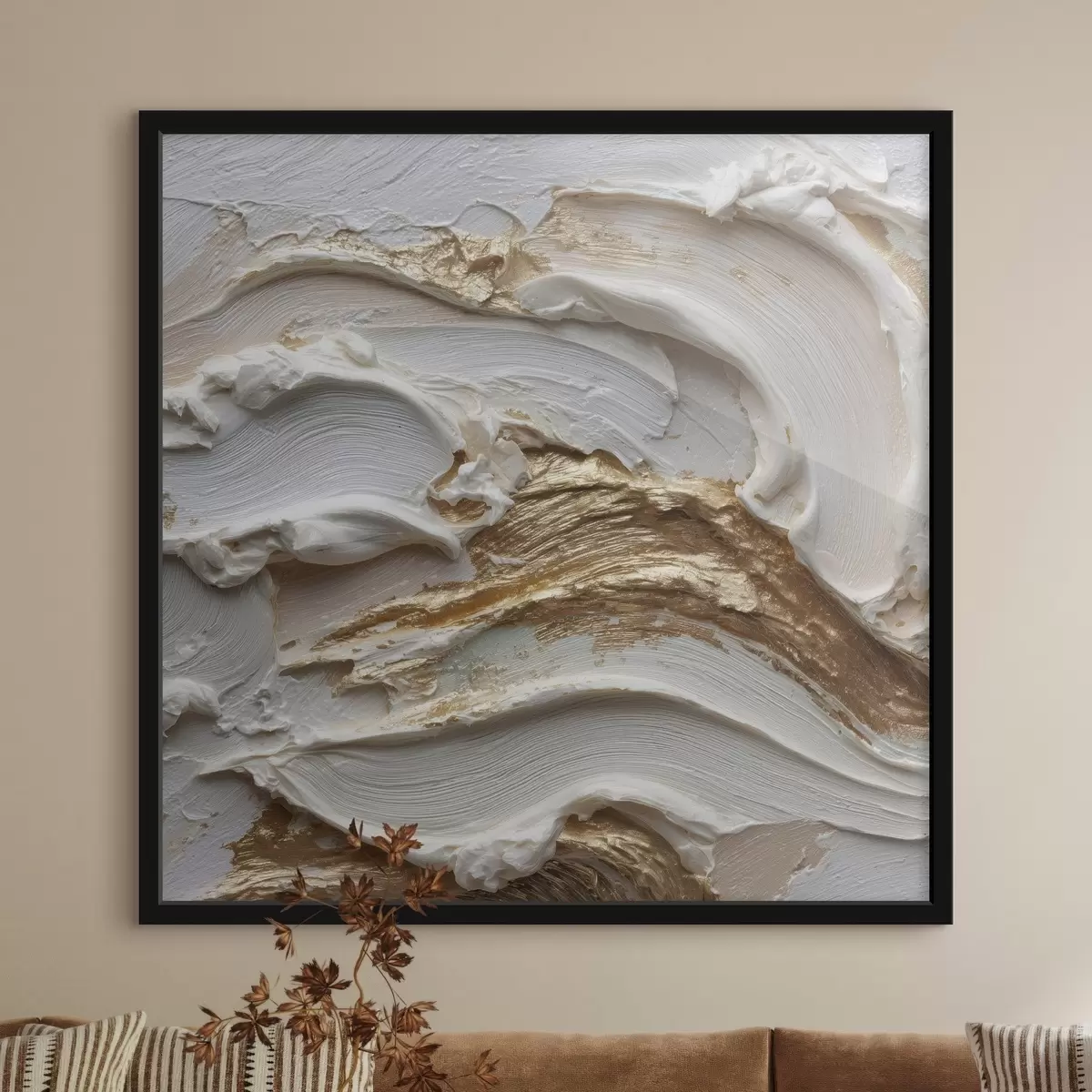 Poster Vague de forme dans un style d'abstraction volumétrique f45853