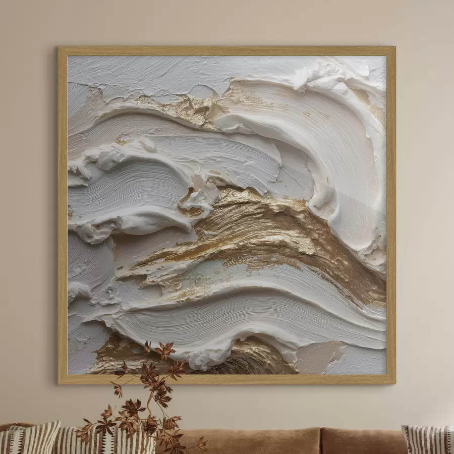 Papier peint Vague de forme dans un style d'abstraction volumétrique f45853