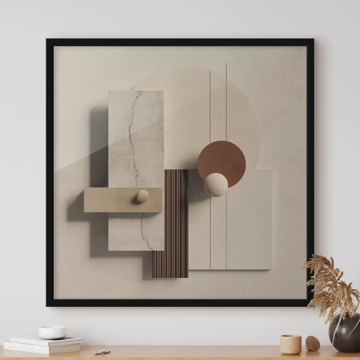 Poster Équilibre géométrique dans un style minimaliste f45855