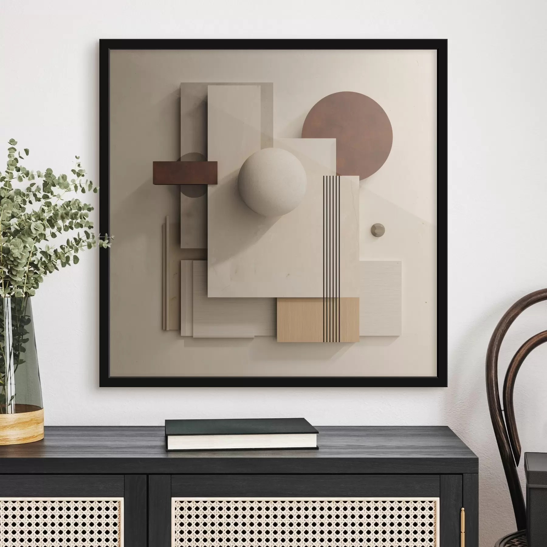 Papier peint Géométrie du calme dans un style minimaliste moderne f45856