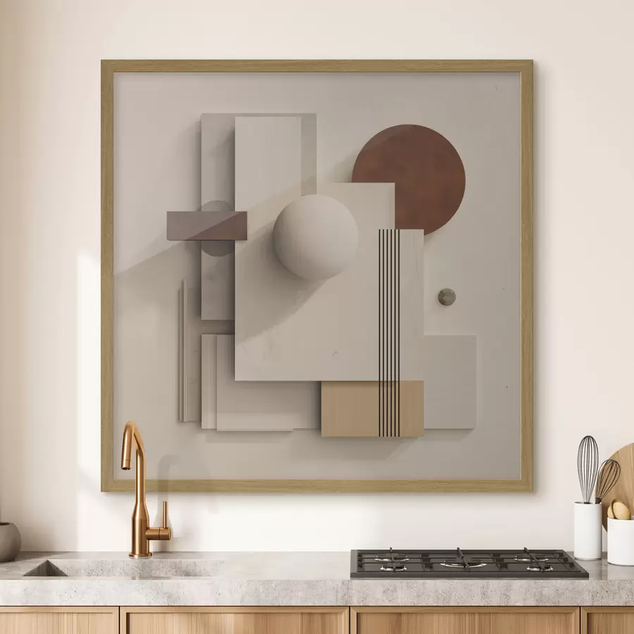 Papier peint Géométrie du calme dans un style minimaliste moderne f45856