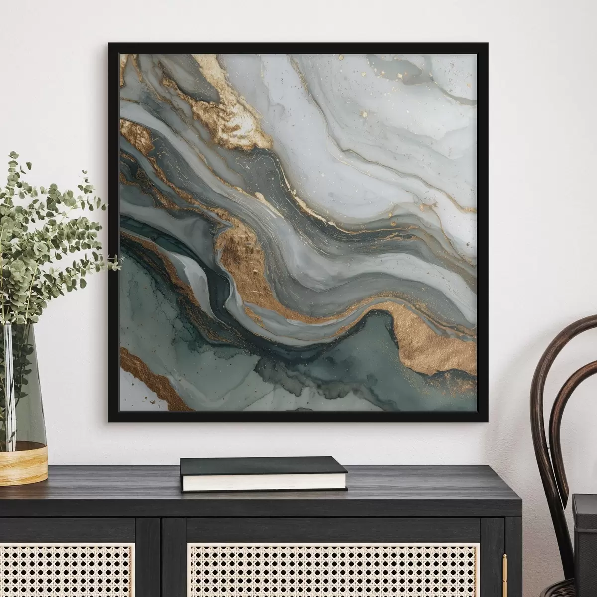Poster Abstraction dans le style texture marbre f45857