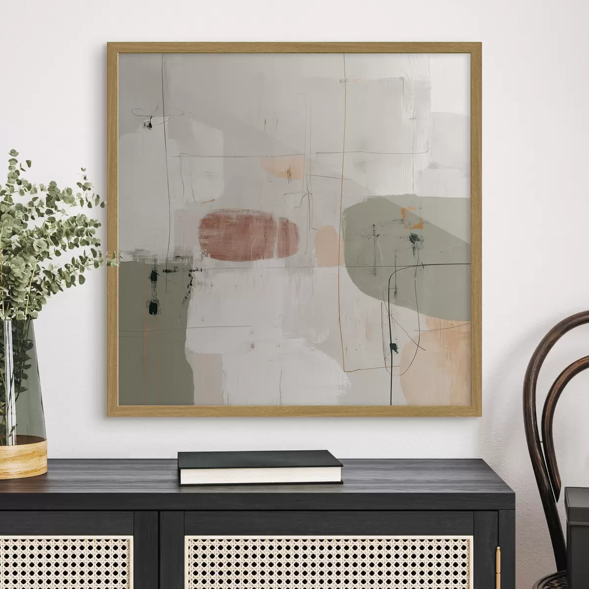Poster Composition abstraite dans des tons pastel f45859