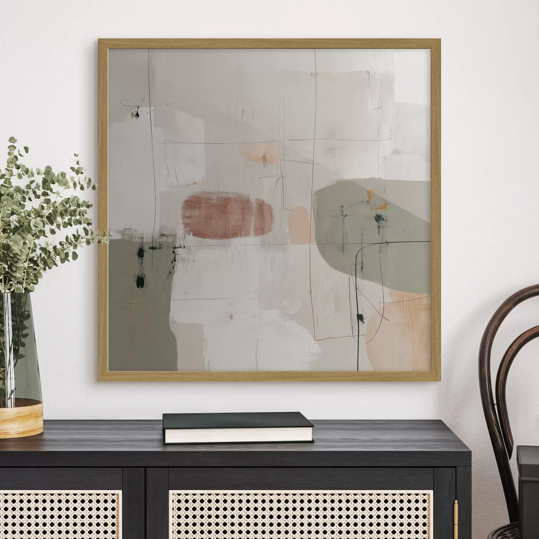 Papier peint Composition abstraite dans des tons pastel f45859