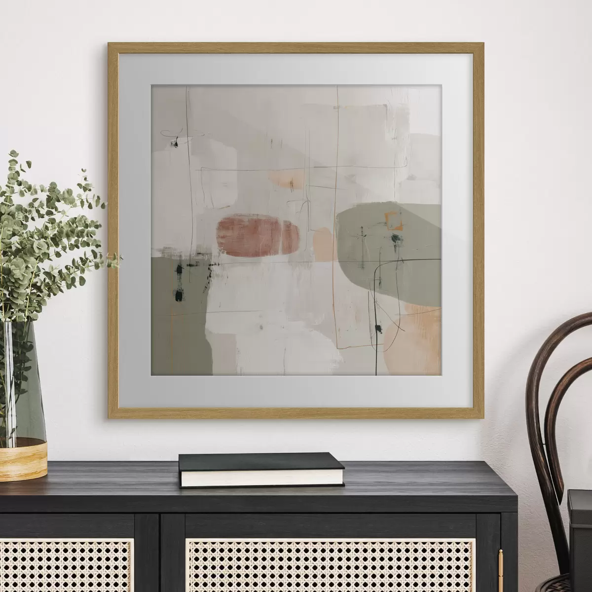 Poster Composition abstraite dans des tons pastel f45859