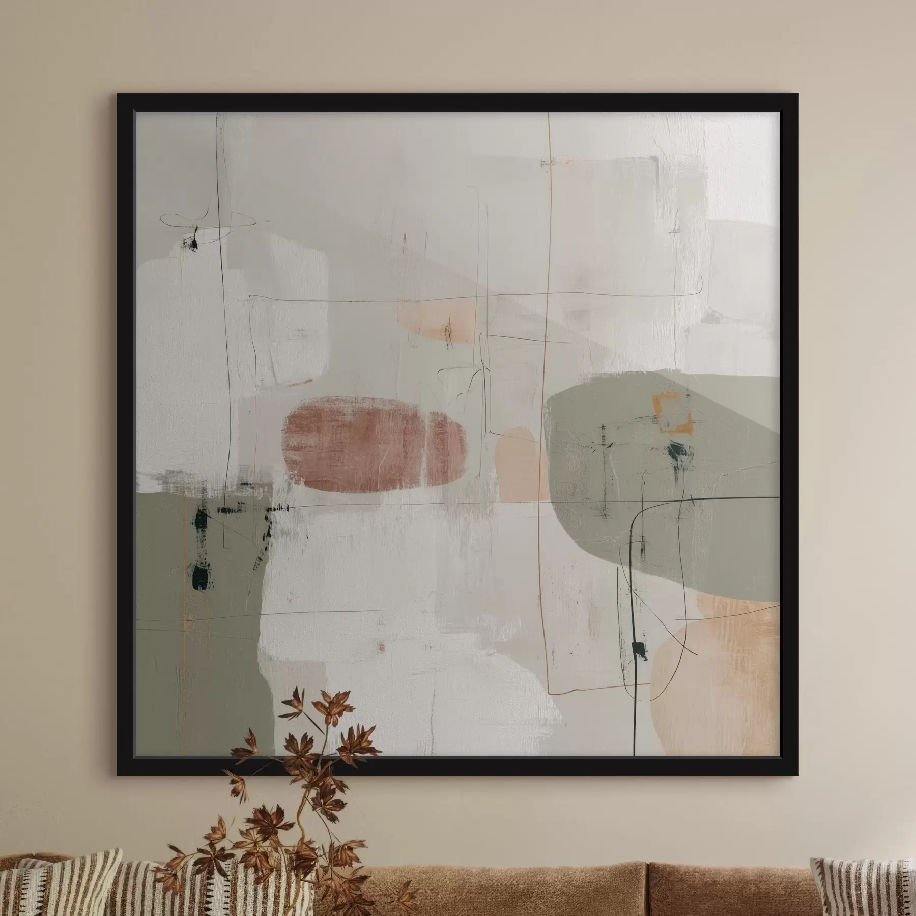 Papier peint Composition abstraite dans des tons pastel f45859