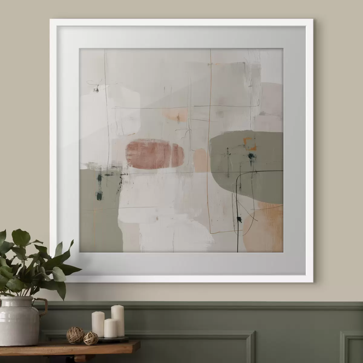 Poster Composition abstraite dans des tons pastel f45859
