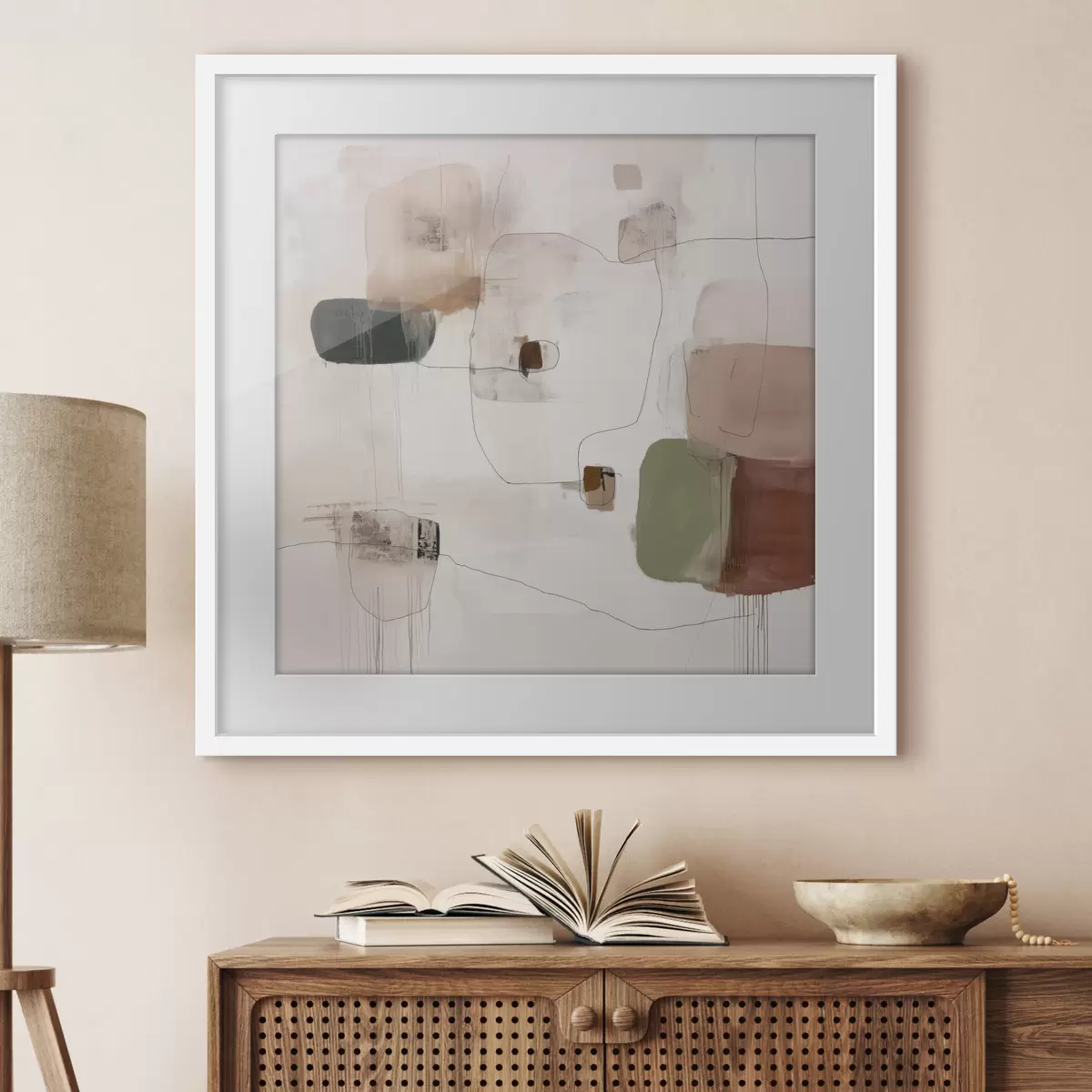 Poster Minimalisme abstrait dans des tons chauds f45860