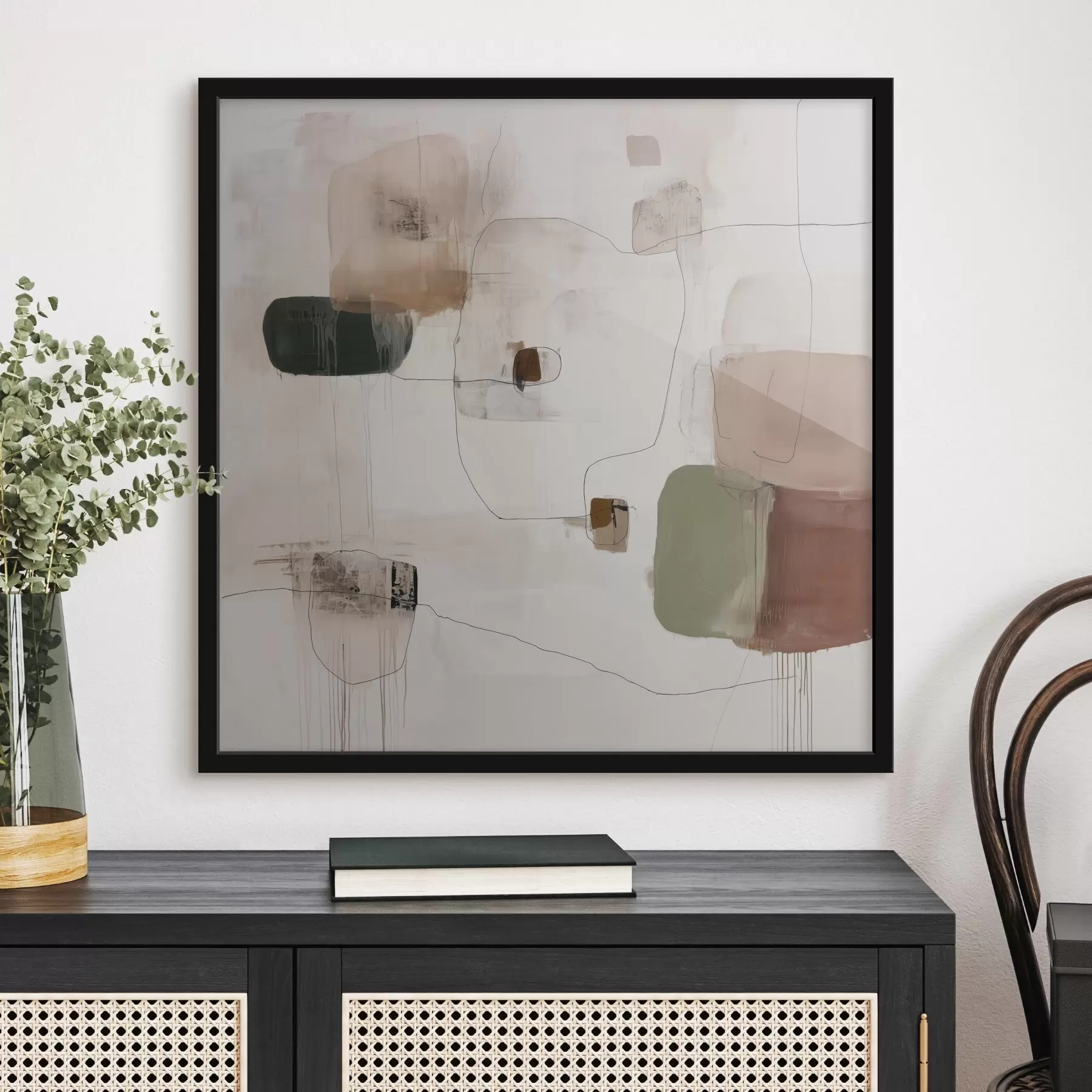 Papier peint Minimalisme abstrait dans des tons chauds f45860