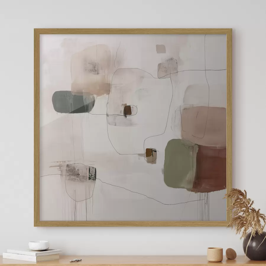 Papier peint Minimalisme abstrait dans des tons chauds f45860