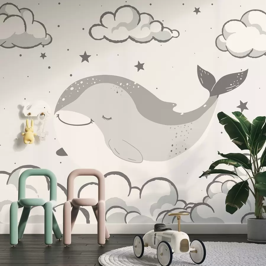 Papier peint La baleine qui rêve w04638v1