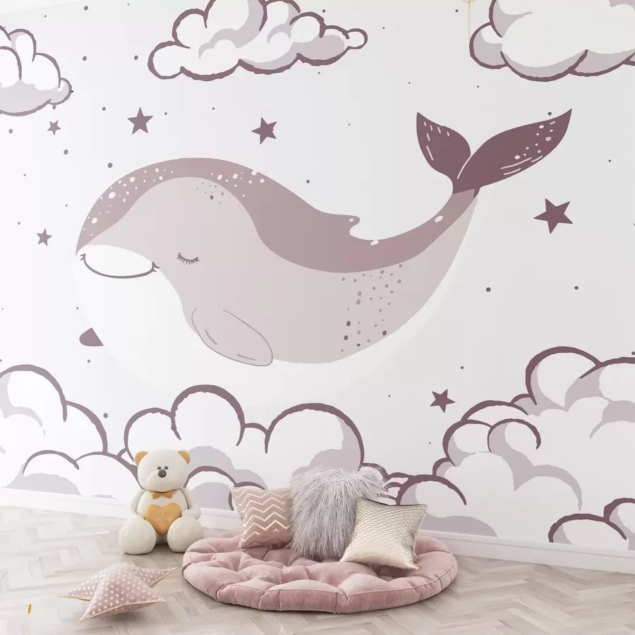 Papier peint La baleine qui rêve w04638v2
