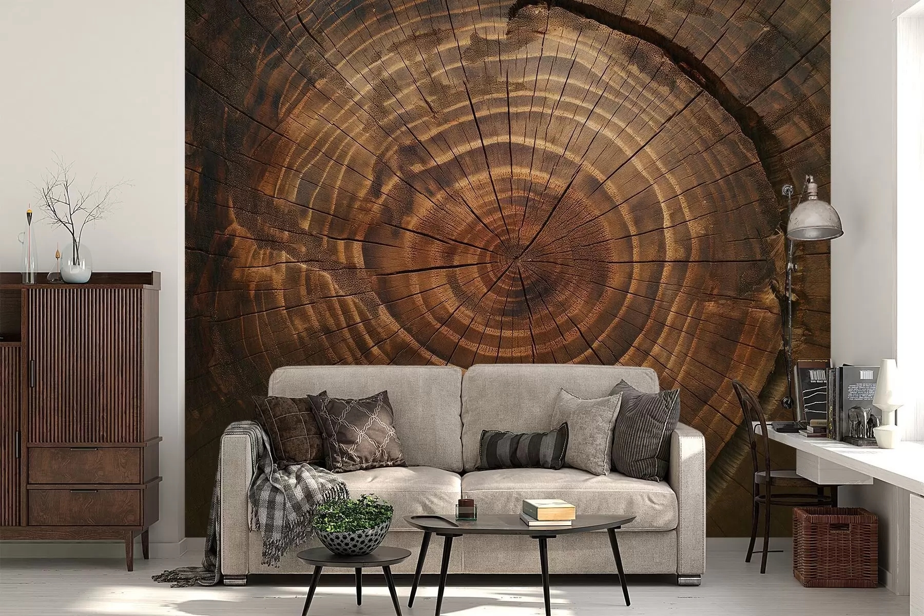 Papier peint Cernes des arbres w04642