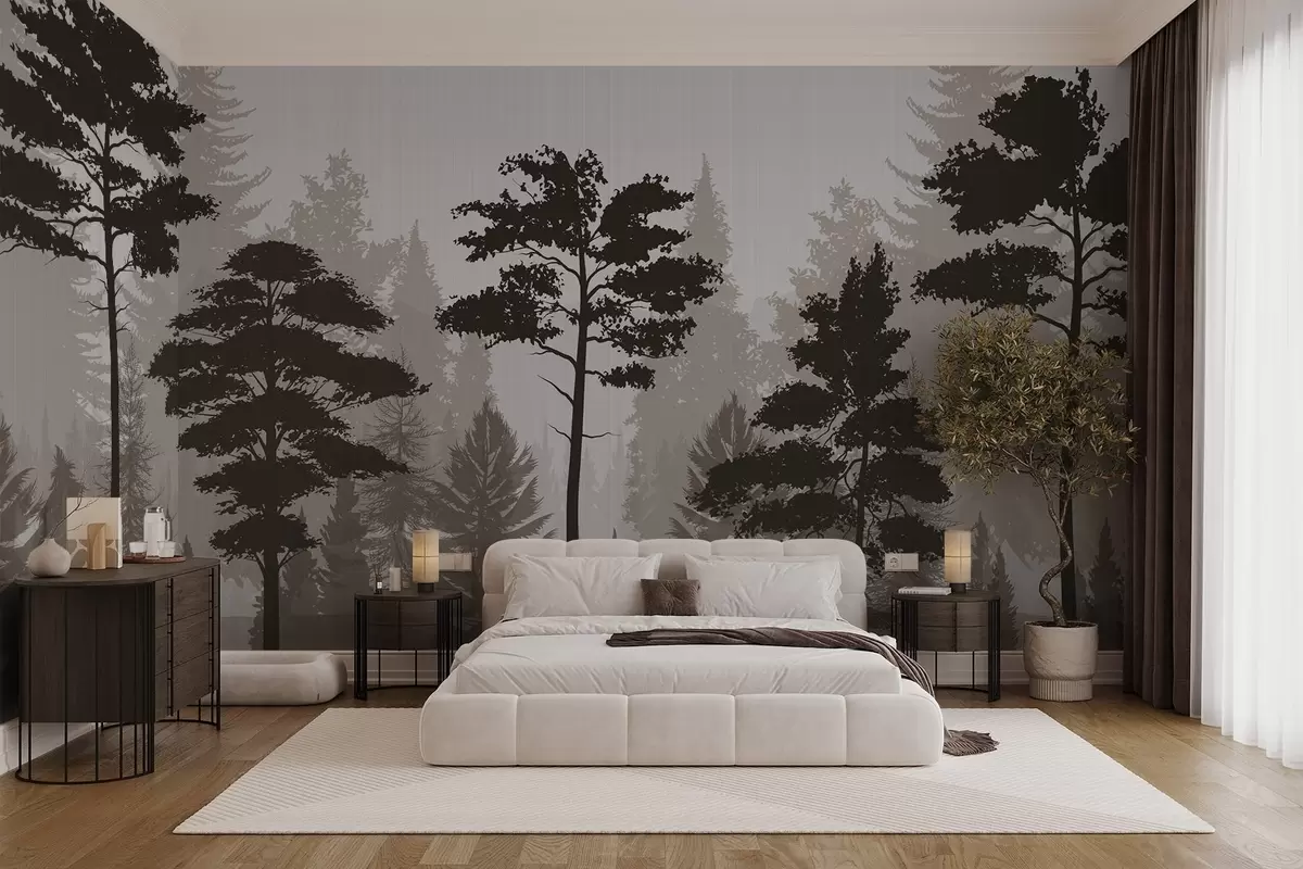 Papier peint Forêt brumeuse w04678