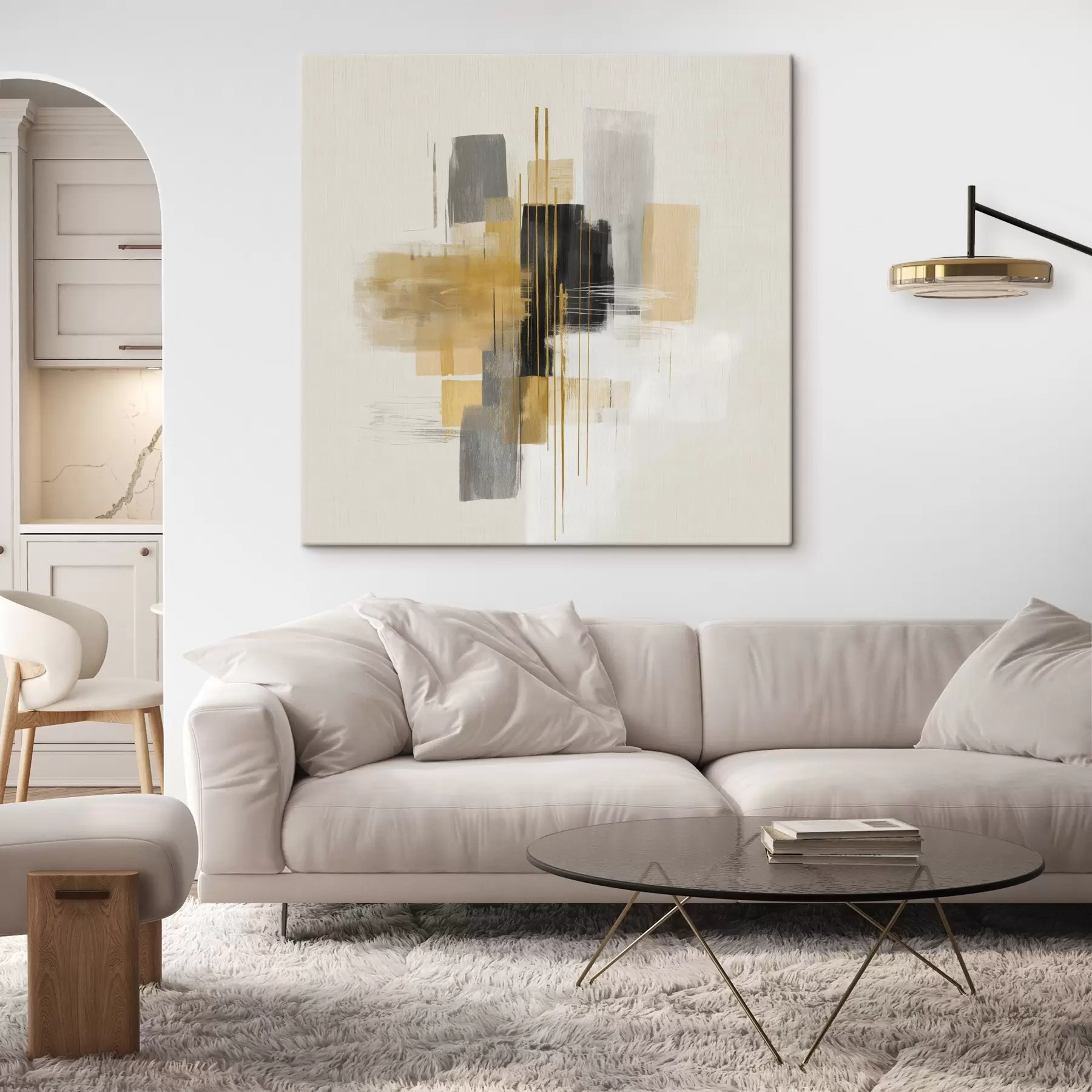 Tableau Verticales de l'espace dans un style abstrait graphique s45850