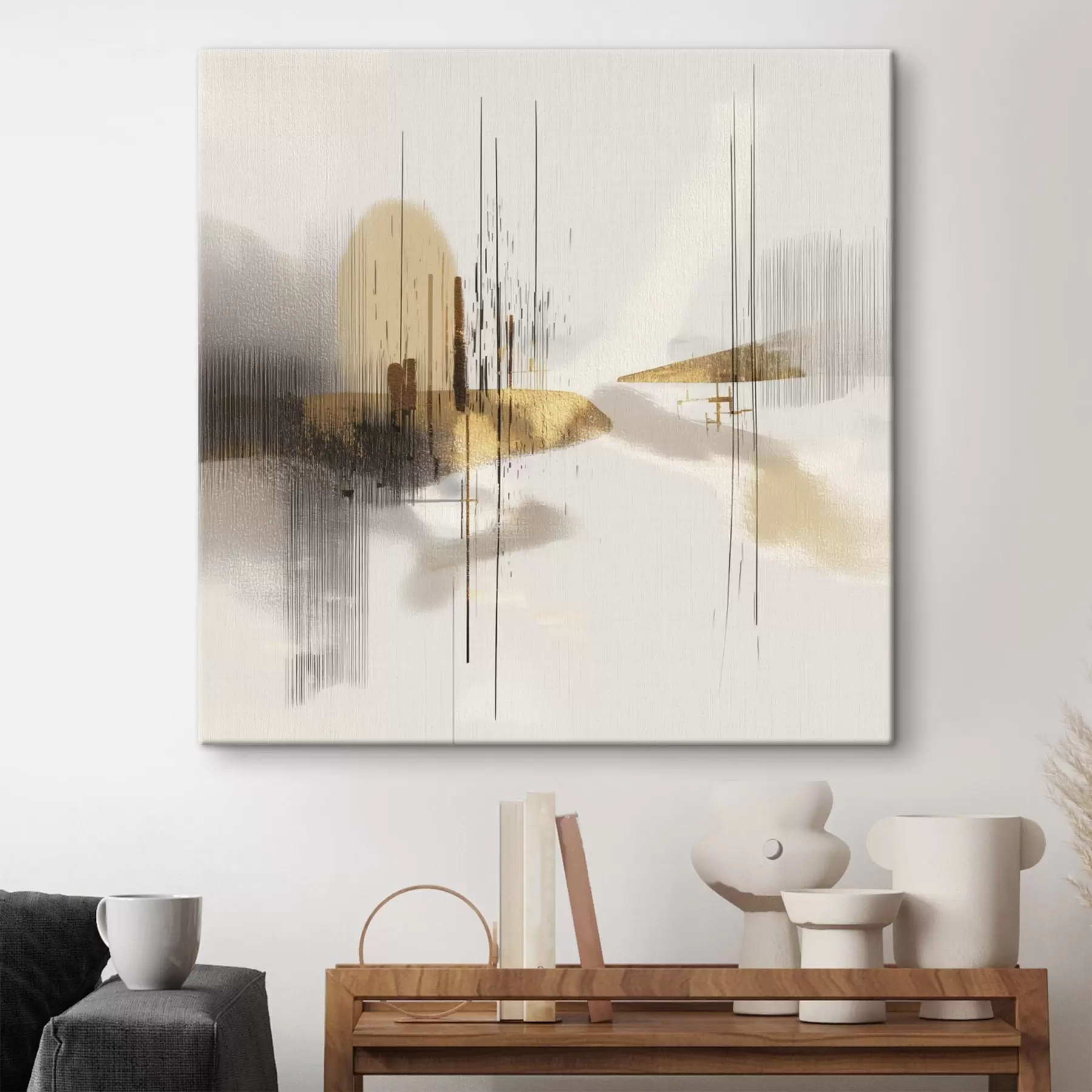 Tableau Côte calme dans un style graphique minimaliste s45849