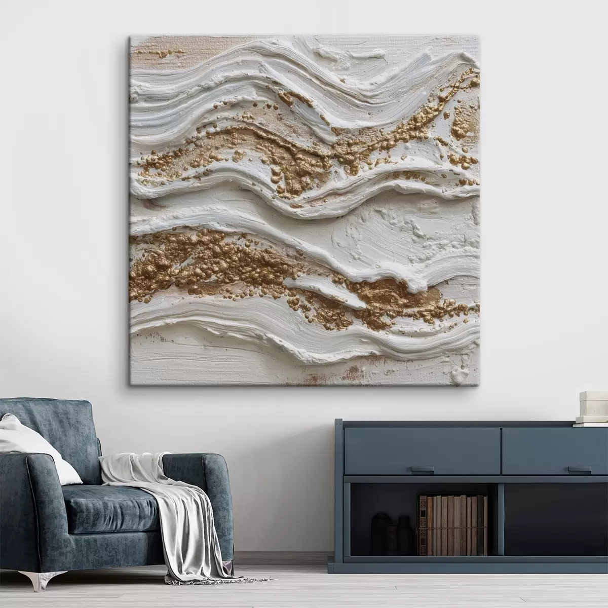 Tableau Vagues de relief dans un style abstrait texturé s45854