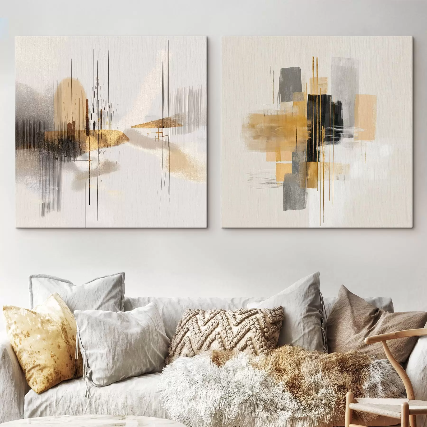 Tableau Composition artistique avec éléments graphiques m00740
