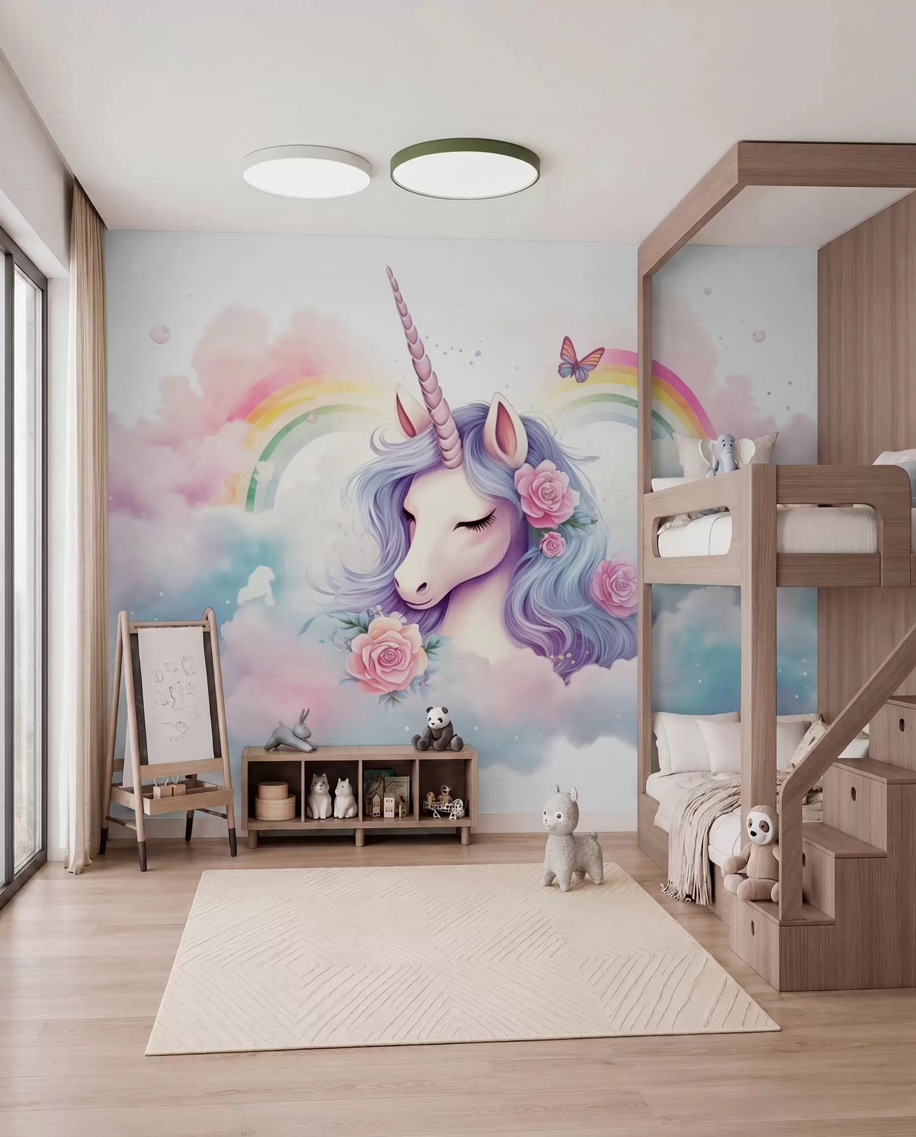 Papier peint Licorne dans les nuages w03990
