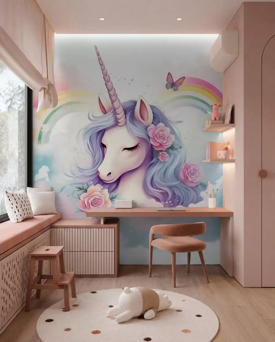 Papier peint Licorne dans les nuages w03990