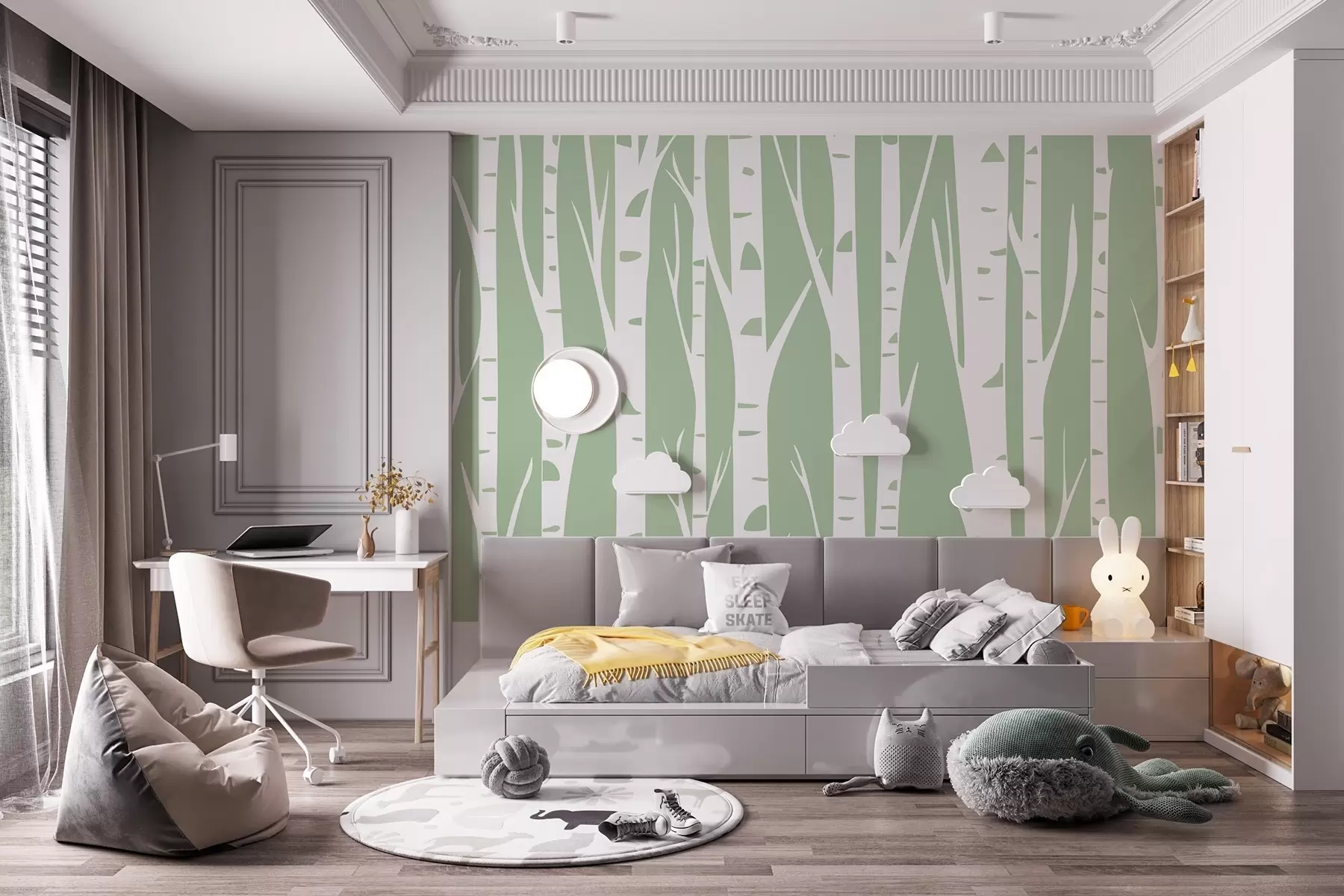 Papier peint Forêt de bouleaux w04658