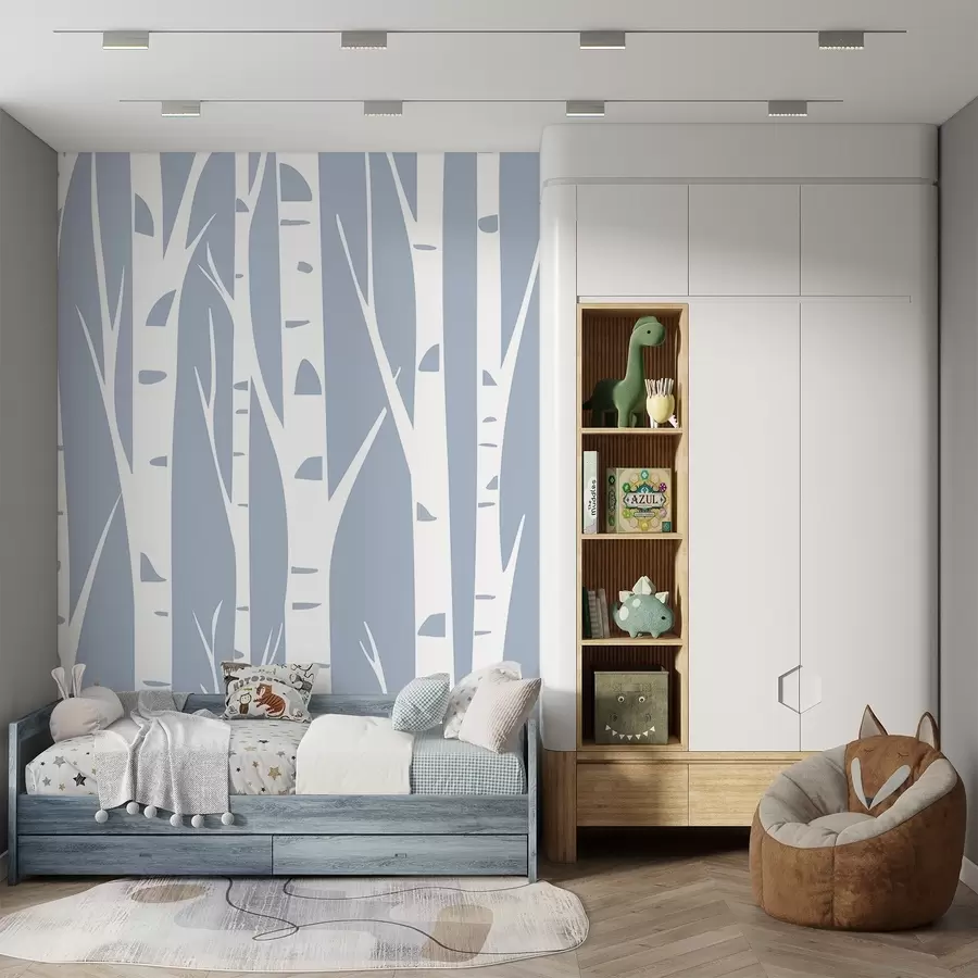 Papier peint Forêt de bouleaux w04658v1