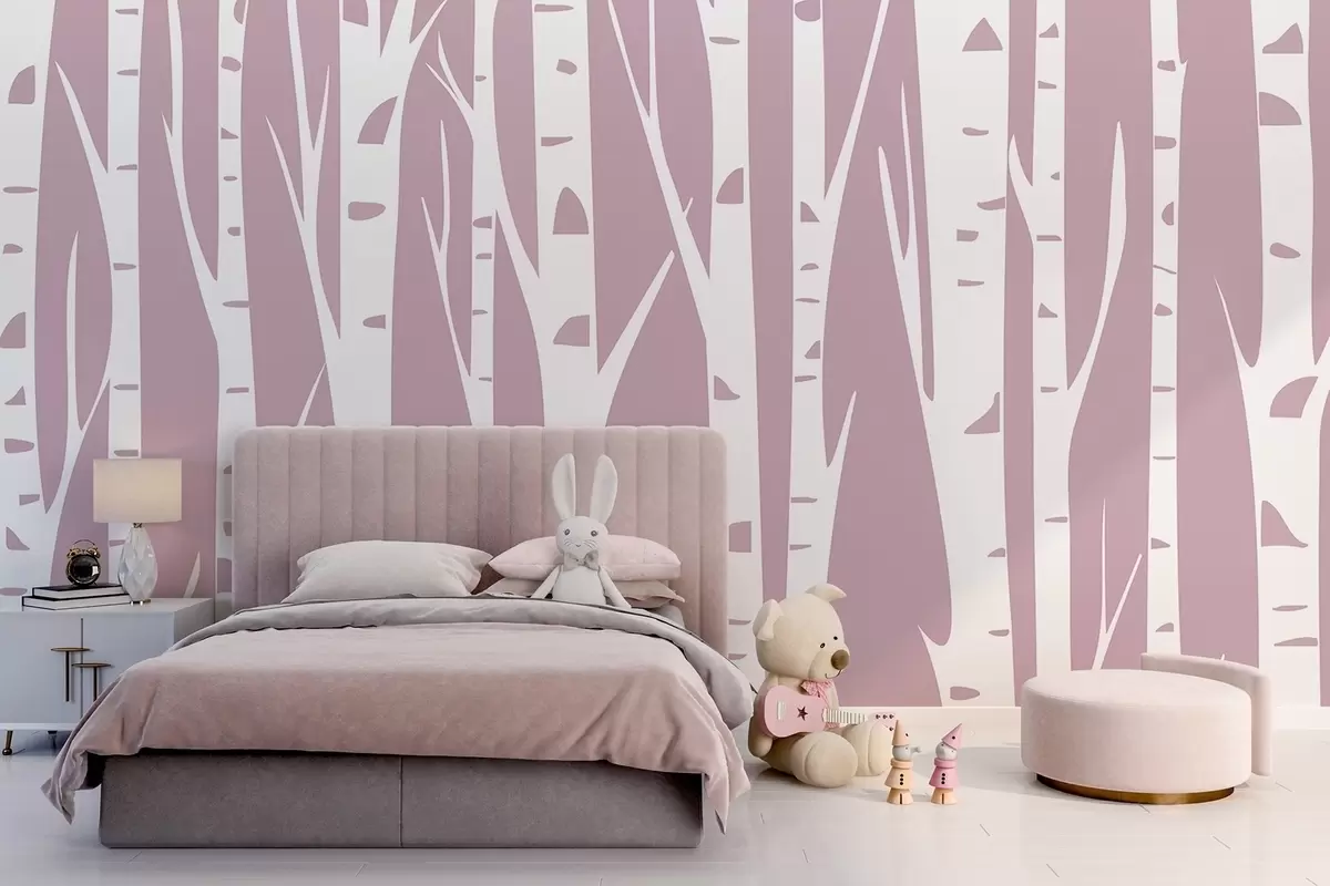 Papier peint Forêt de bouleaux w04658v2